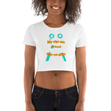 My Nips are so Hard They Cut Glass(Blue) Crop Top