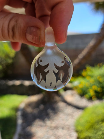 Clear Sandblasted pendys