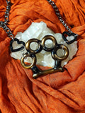 Electrum Glass Knuckle Necklace