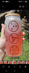 Sandblasted tumblers