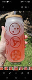 Sandblasted tumblers
