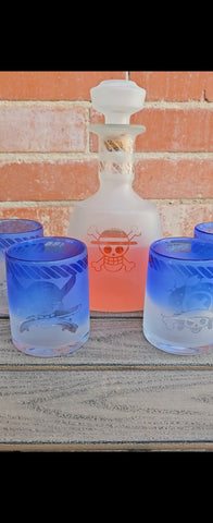 One Piece Inspired Decanter/Drinking Glass Set
