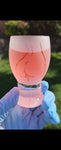 Sandblasted sherry glasses