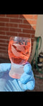 Sandblasted sherry glasses