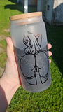 Sandblasted tumblers