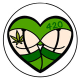 4/20 Heart Butt Cane