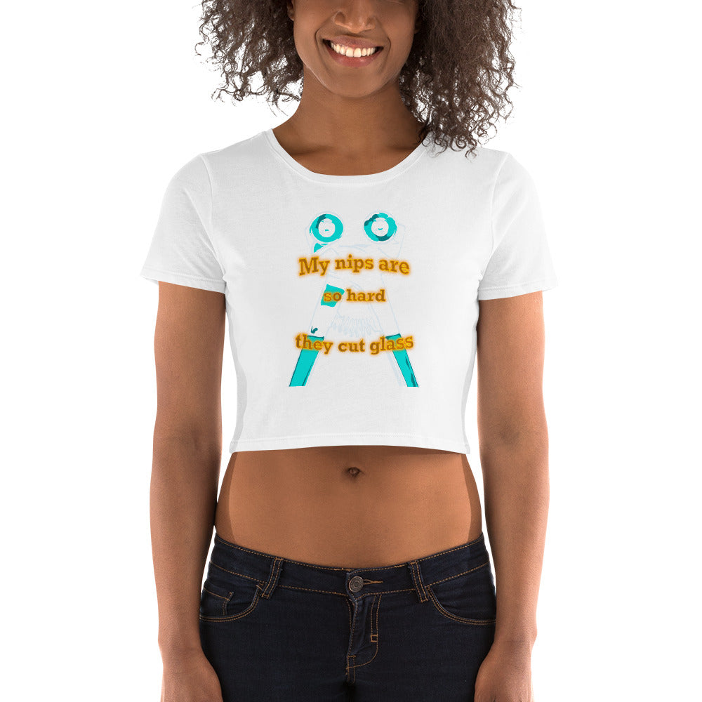 My Nips are so Hard They Cut Glass(Blue) Crop Top – Firefoxglass
